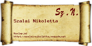 Szalai Nikoletta névjegykártya